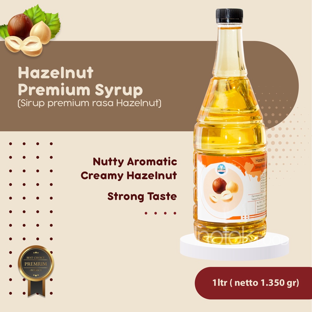 

Hazelnut Premium Syrup (Sirup premium rasa Hazelnut)