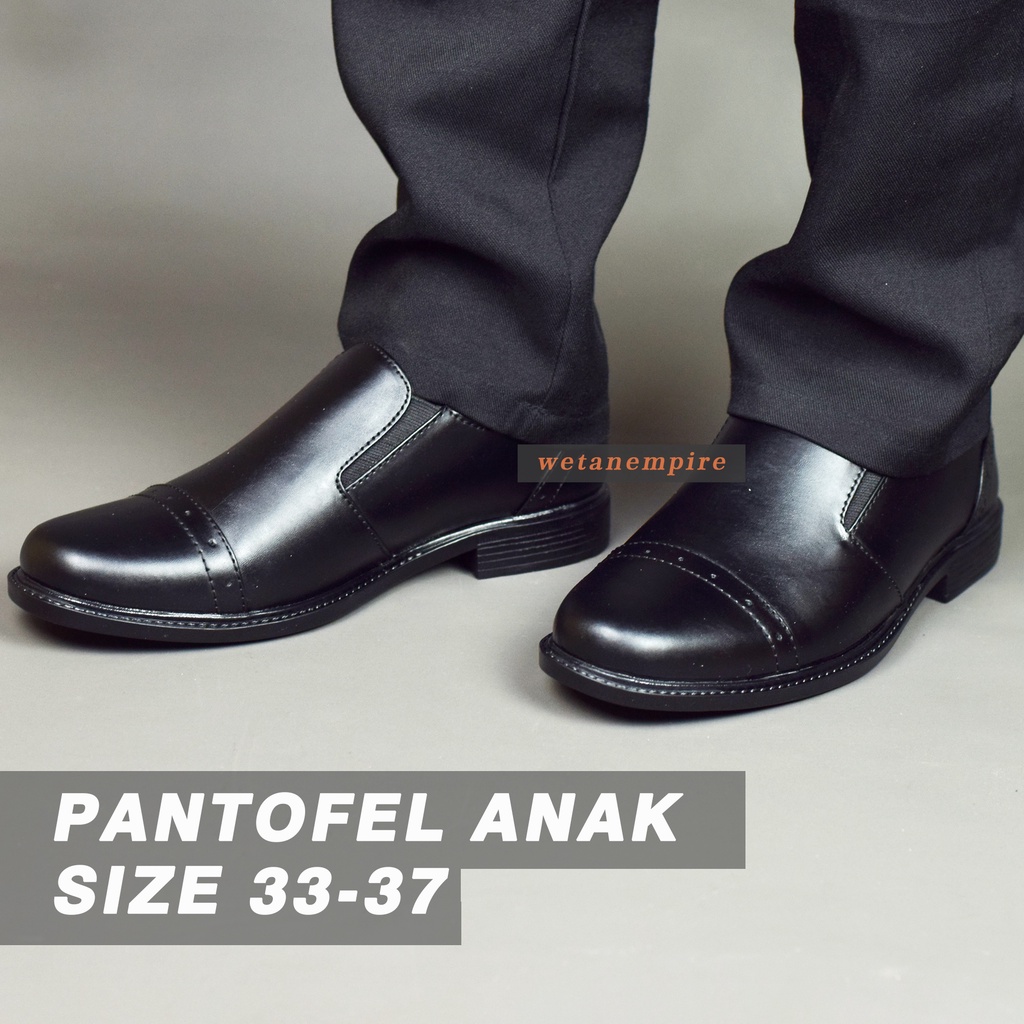 SEPATU Pantofel Kulit Pria Size UKURAN Kecil Untuk Anak Sekolah Laki Laki Tanggung Warna Hitam