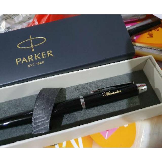 

Pulpen Parker IM Roller Ball LQ BLACK CT Klip Silver Free Grafir Nama