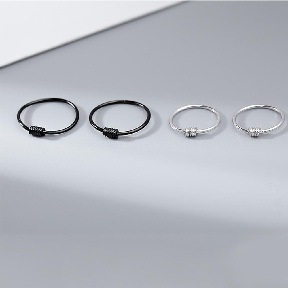 Agustinina Anting Hoop Wanita 11 mm Trendi Pria Temperamen Unisex Telinga Tulang Cincin