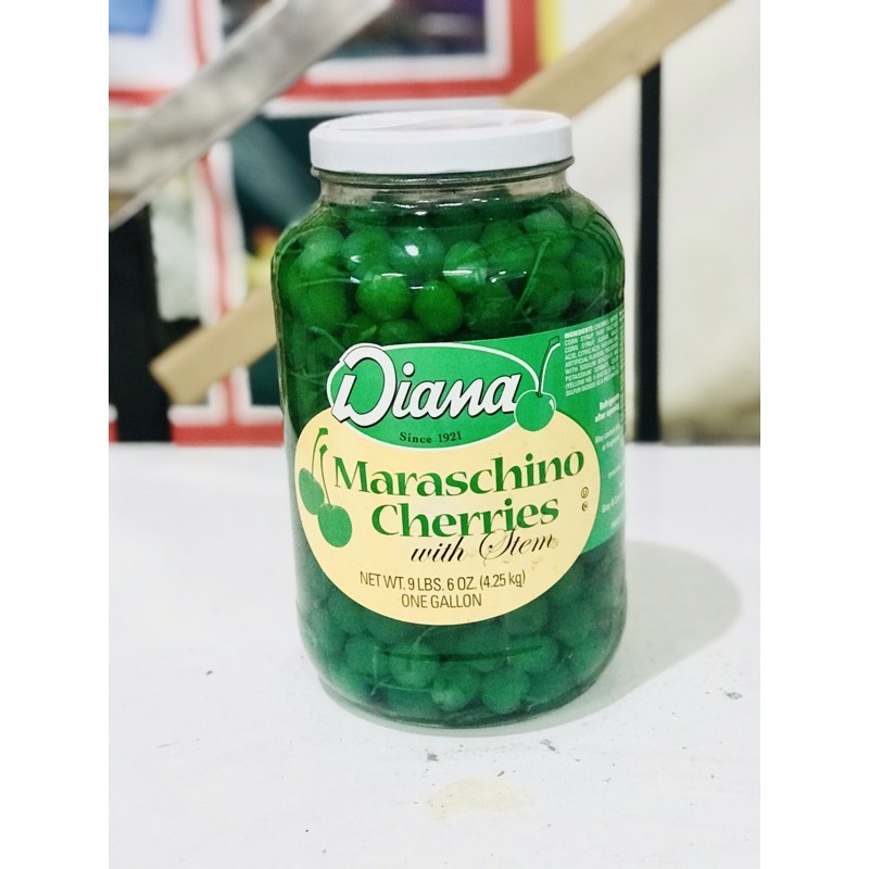 

Maraschinos Cherry Hijau Tangkai 100gr