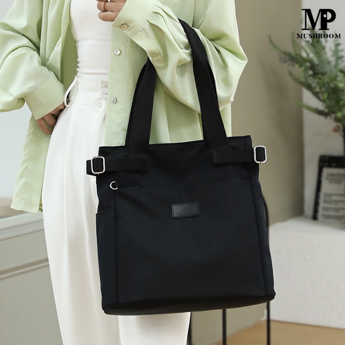 Tas Totebag Cewek Bahan Nilon Warna Pastel Terbaru - Tas Kerja Wanita Kasual Multifungsi - Ladies Shoulder Bag Import Model Korea