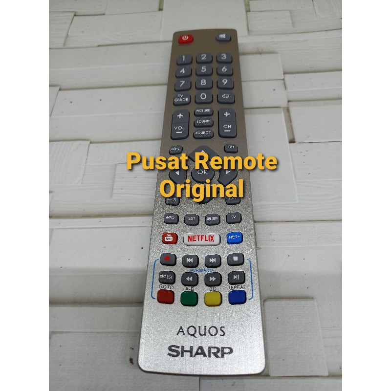 REMOTE REMOT SMART TV SHARP AQUOS UHD 4K SHWRMC0115 ORIGINAL ASLI