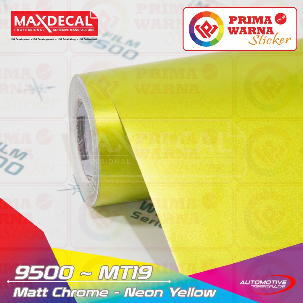 [METERAN] MAXDECAL 9500 MT19 NEON YELLOW 152cm MATTE CHROME METALIK