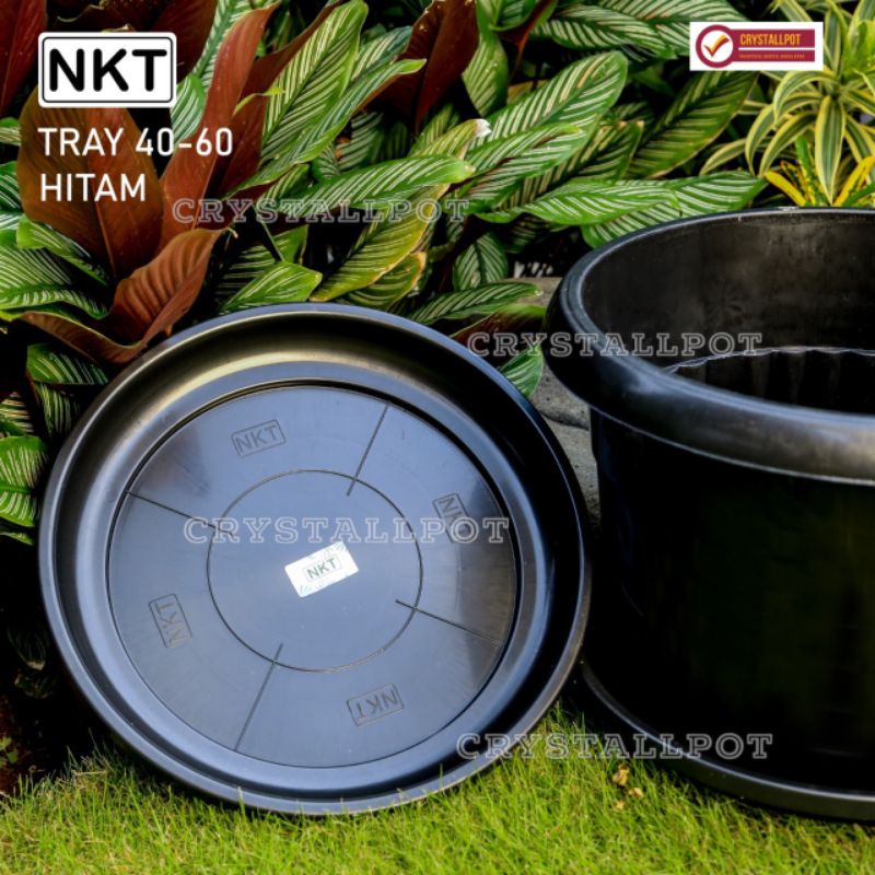 tatakan alas pot bunga nkt 40 hitam 37cm untuk pot 40cm - NKT HITAM 40