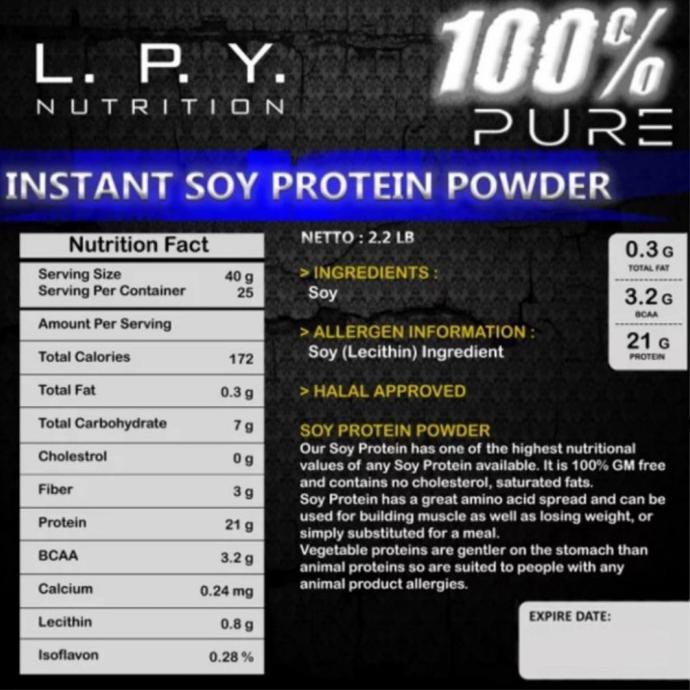 Instant Soy Protein Powder 1Kg | Whey Protein Concentrate Isolate - Vanilla