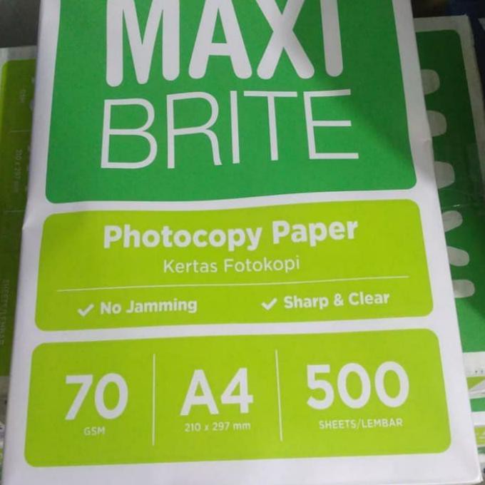 

Kertas HVS A4 70Gr Maxi Brite 1dus