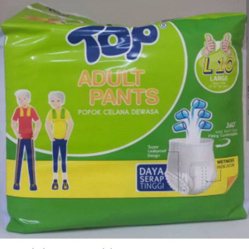 Pampers Dewasa - TOP Pants L10 ( ECER)