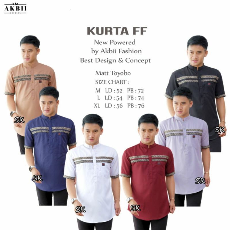 Baju Koko Kurta Muslim Pria Dewasa Kekinian Terbaru 2021 TOYOBO FF Terbaru Best Design And Concept