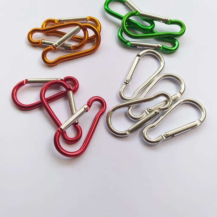 Gantungan Kunci Carabiner Cantolan Karabiner Keychain Buckle Key Chain Hook Alloy Warna Random