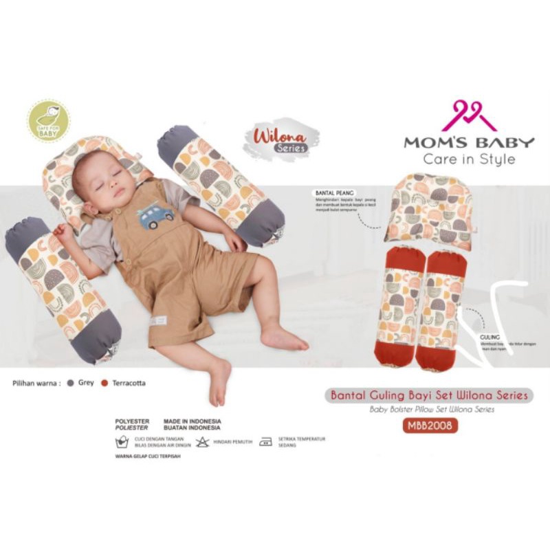 Moms Baby Bantal Guling Set Bayi Wilona Series