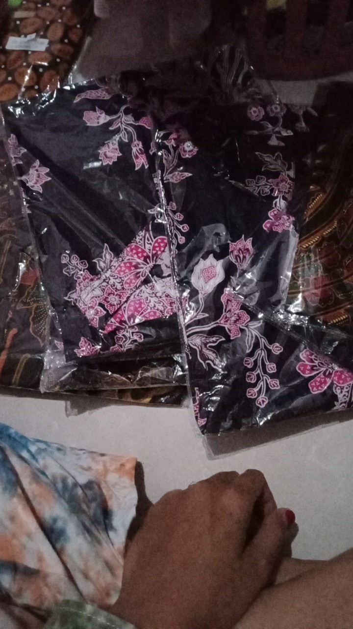 Termurah!!batik Couple Keluarga Sania Ruffle Ori Doro Jawi Dnt Kupu Sogan 017