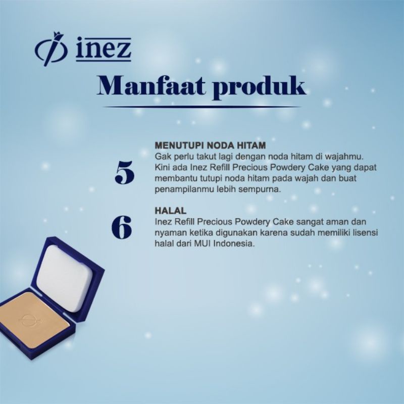 (Refill) Inez Precious Powdery Cake Refill With Puff  12g