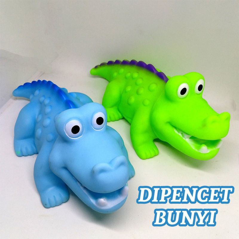 Mainan Buaya Karet Pencet Bunyi