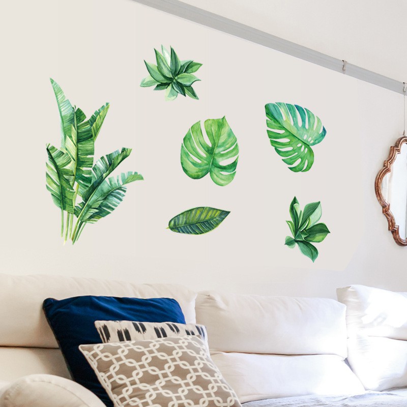 Reliza Wall Sticker Green Leaf Daun Hijau Stiker Dinding Ldr