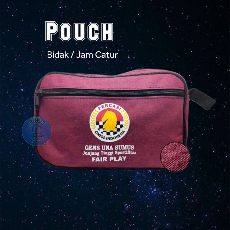 Tempat Bidak / Jam catur PREMIUM edisi Cardinal red