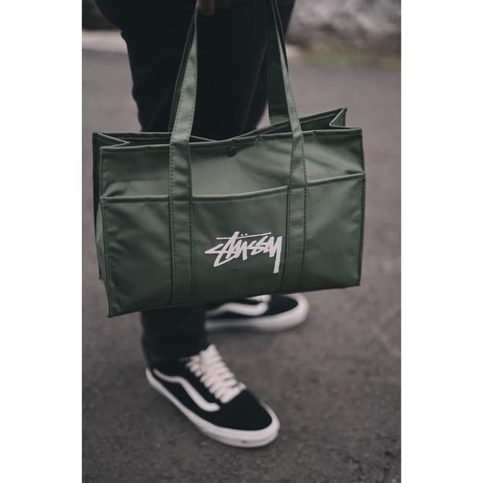 DVS0167 Stussy Smart Magazine Military Green Tote Bag 100% ORIGINAL