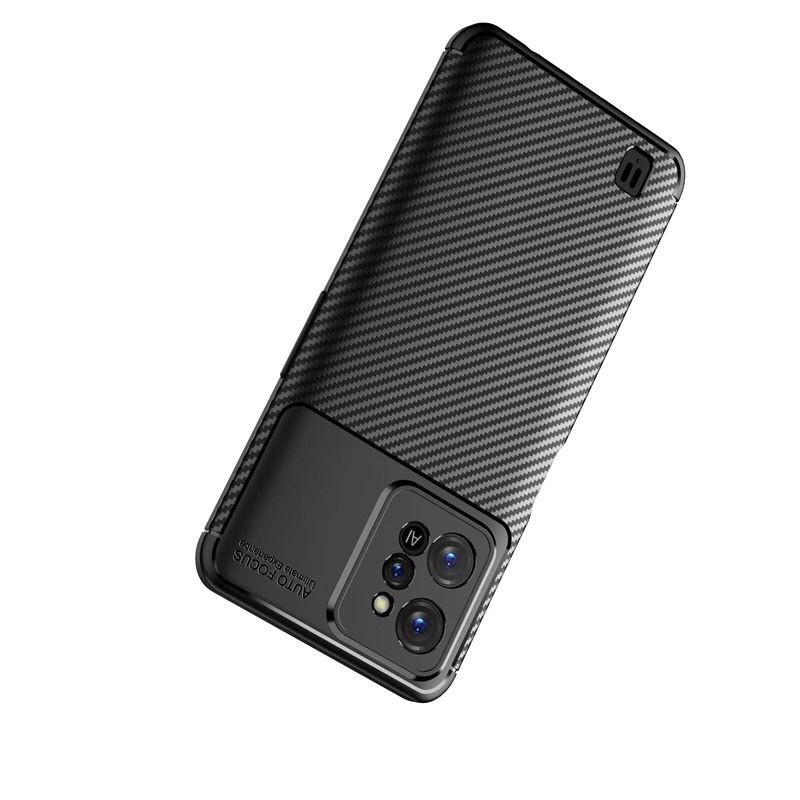 REALME C31 COVER SOFTCASE FOCUS CARBON SOFT CASE KARBON SILICONE - Hitam