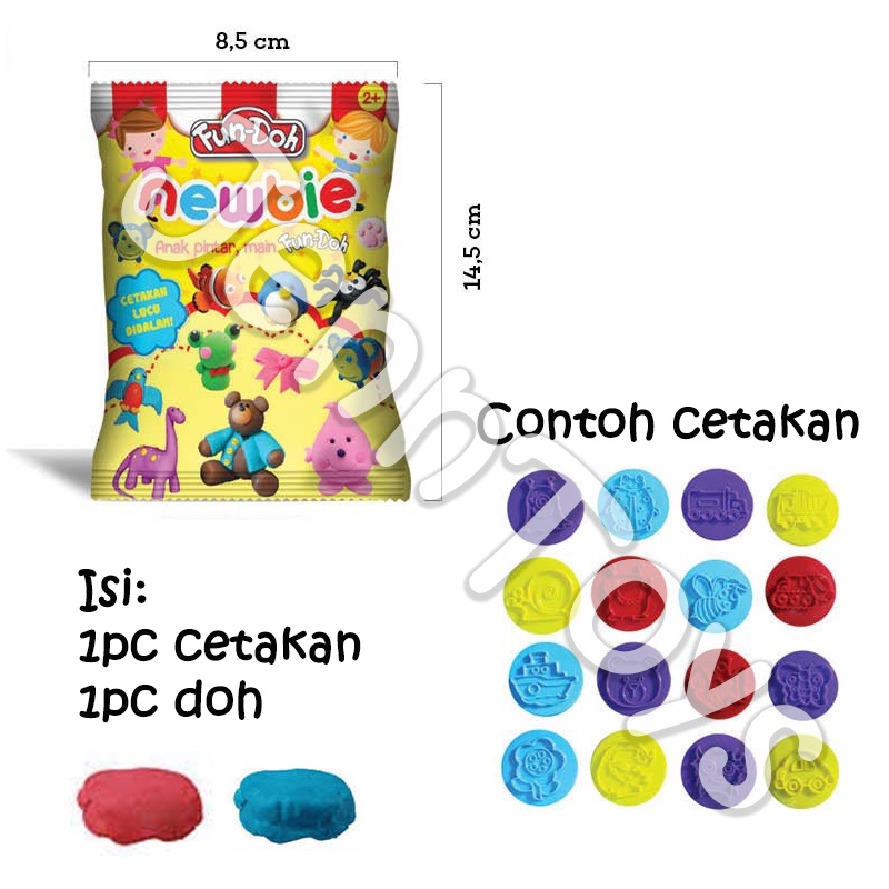 JennToys - Mainan lilin anak Souvenir ultah Fun-Doh sachet mainan Fundoh set - Fun Doh NEWBIE