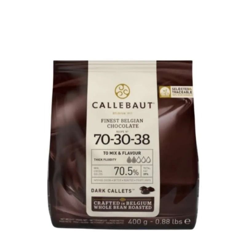 

CALLEBAUT N70 BERAT 400GR COKLAT DARK BELGIAN BENTUK COIN KHUSUS INSTANT KURIR