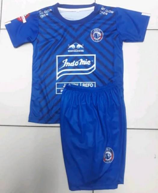 Jersey Kids Arema FC Home 2020 Liga 1 Shopee Biru Setelan Anak Printing Terbaru