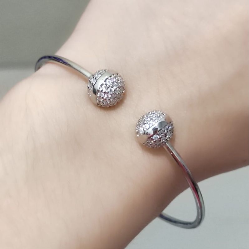 Gelang Bangle Xuping Putih Permata Antikarat Wanita