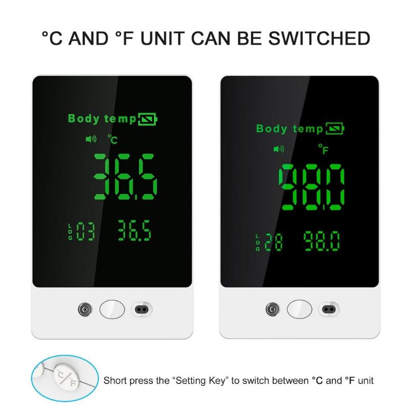 THERMOMETER INFRARED TEMBAK NON KONTAK DIGITAL OTOMATIS PINTAR STANDING UKUR SUHU TUBUH PORTABLE