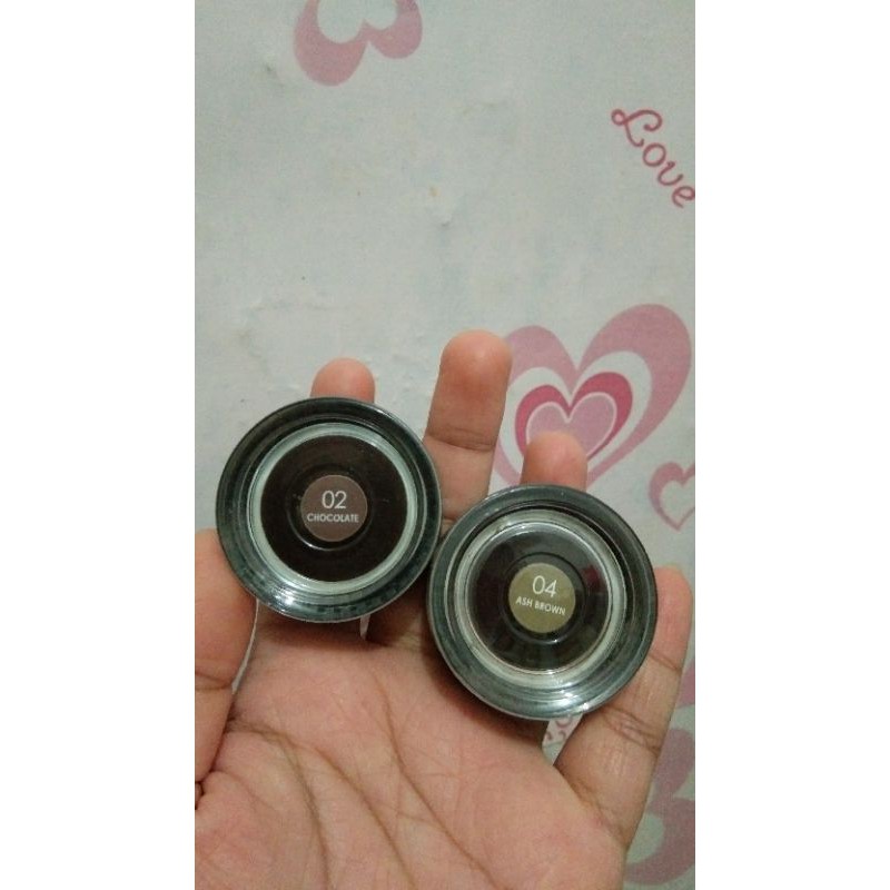 Preloved Take All Pomade Alis Focallure Eyebrow Cream Shade 02 Chocolate dan 04 Ash Brown