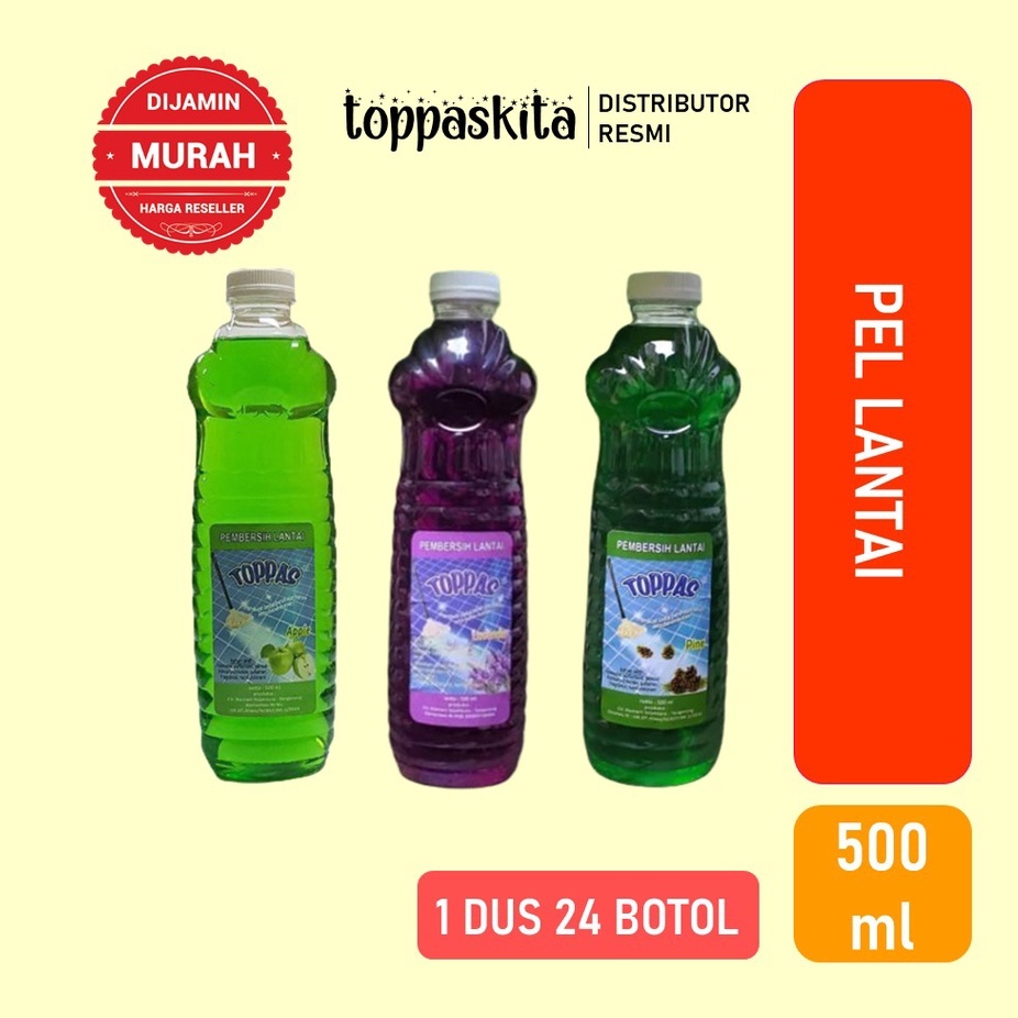 Toppas Sabun Cuci Piring / Cuci Tangan / Pembersih Lantai / Karbol / Softener / Multipurpose Cleaner / Pelicin Setrika  / Deterjen Cair 500ml (Gojek/Grab)