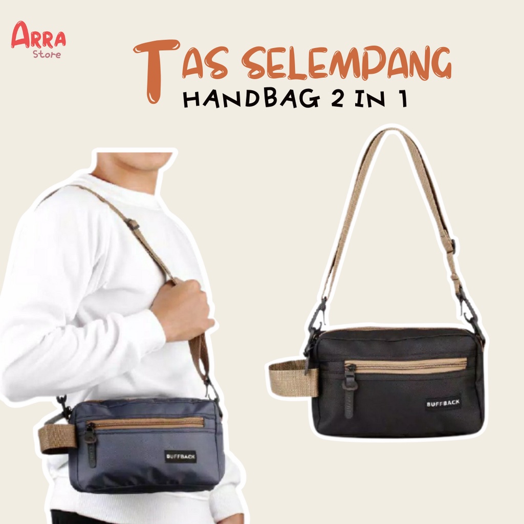 Tas Selempang Pria Wanita Multifungsi Handbag Pouchbag Casual Buffback (COD)