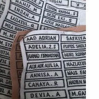 Nametaq siswa BORDIR (SEHARI JADI TANPA NUNGGU LAMA)