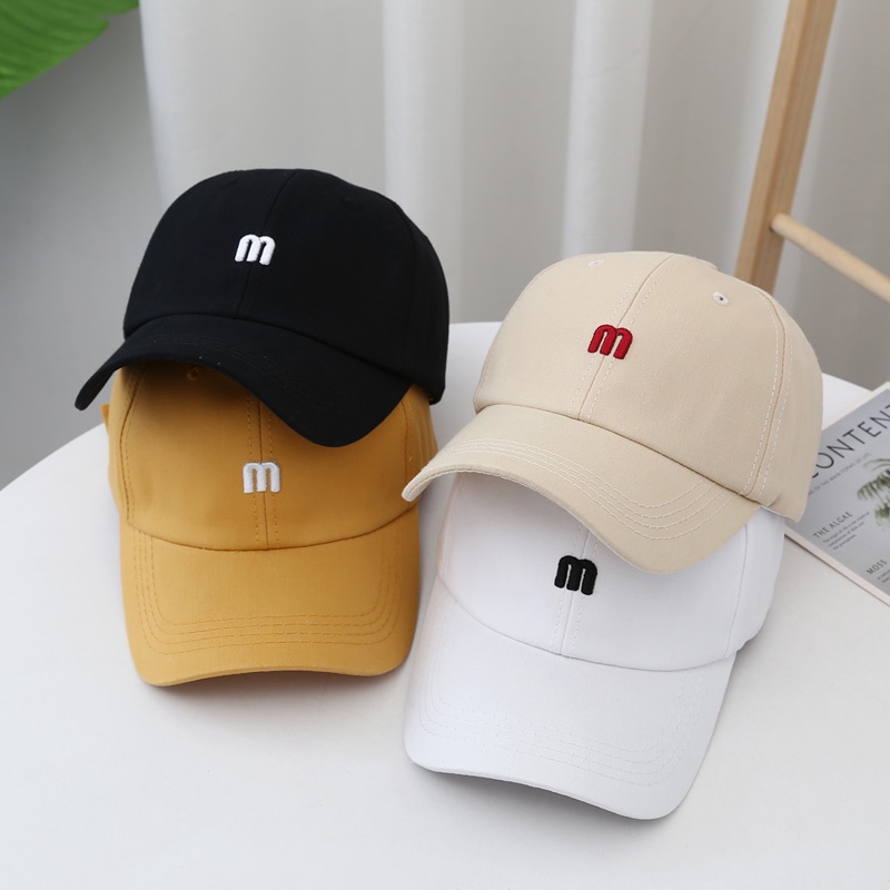 Letter Embroidery Baseball Cap Korean Style Trendy Personality