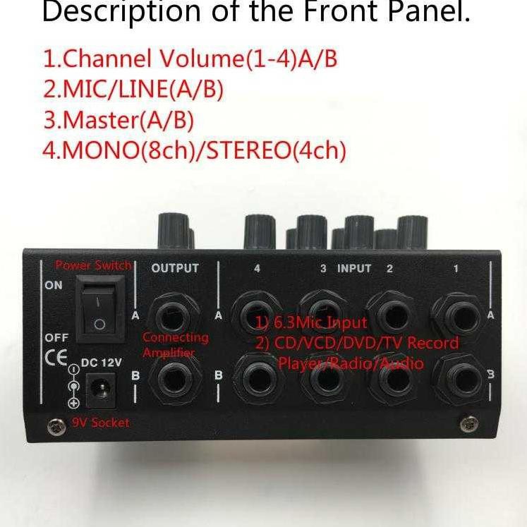 ➫ Ammoon Console Mixer Karaoke Audio 8 Channel Murah Mikser Sound System Mini Soundsystem Terbaru ❁