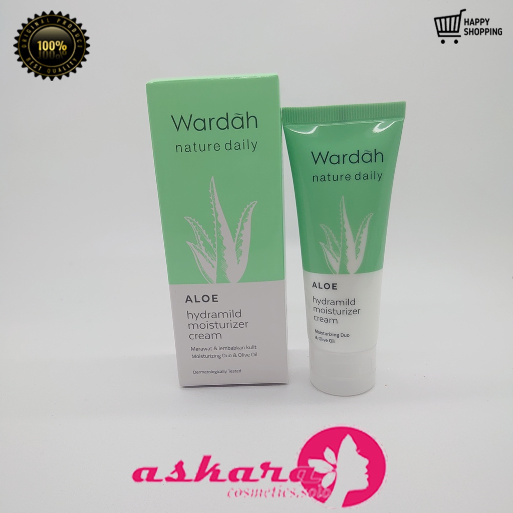 Wardah Nature Daily Aloe Hydramild Moisturizer Cream 40 ml / Wardah Nature Daily Aloe Hydramild / Wardah Nature Daily Series