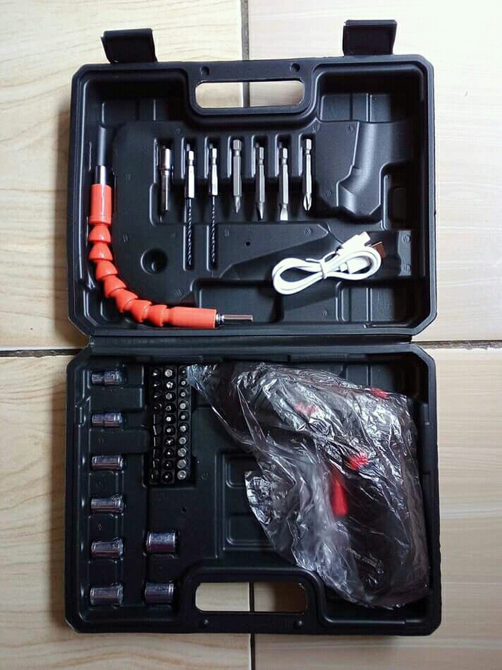 Bor Cordless Mini 47pcs Set 4.2v Jld // Screwdriver Baterai