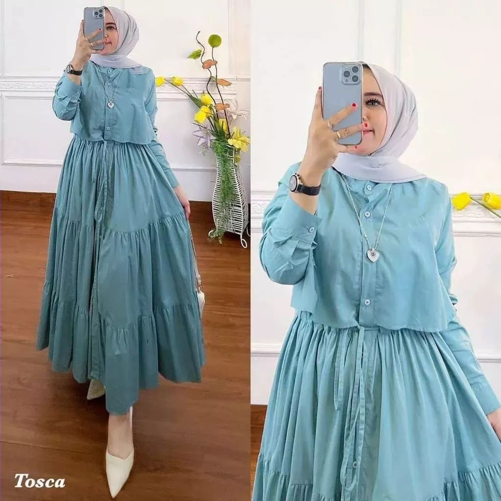 MOLA DRESS BL KATUN RAYON LD 110 CM PB 138 CM KANCING HIDUP BUSUI Gamis Rayon  BAJU GAMIS WANITA MODEL  TERBARU BAJU DRES FASHION TERBAUR MODEL SIMPLE DAN ELEGAN BAJU DRES 2022