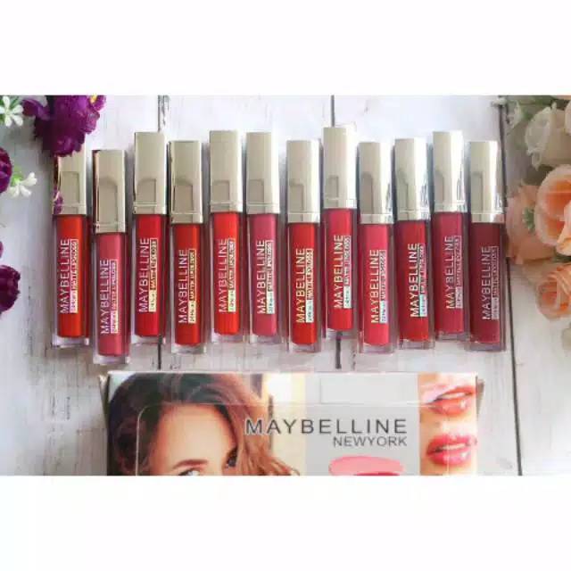 [ ECER ] MAYBELINE LIPCREAM TUTUP SILVER NUDE &amp; RED