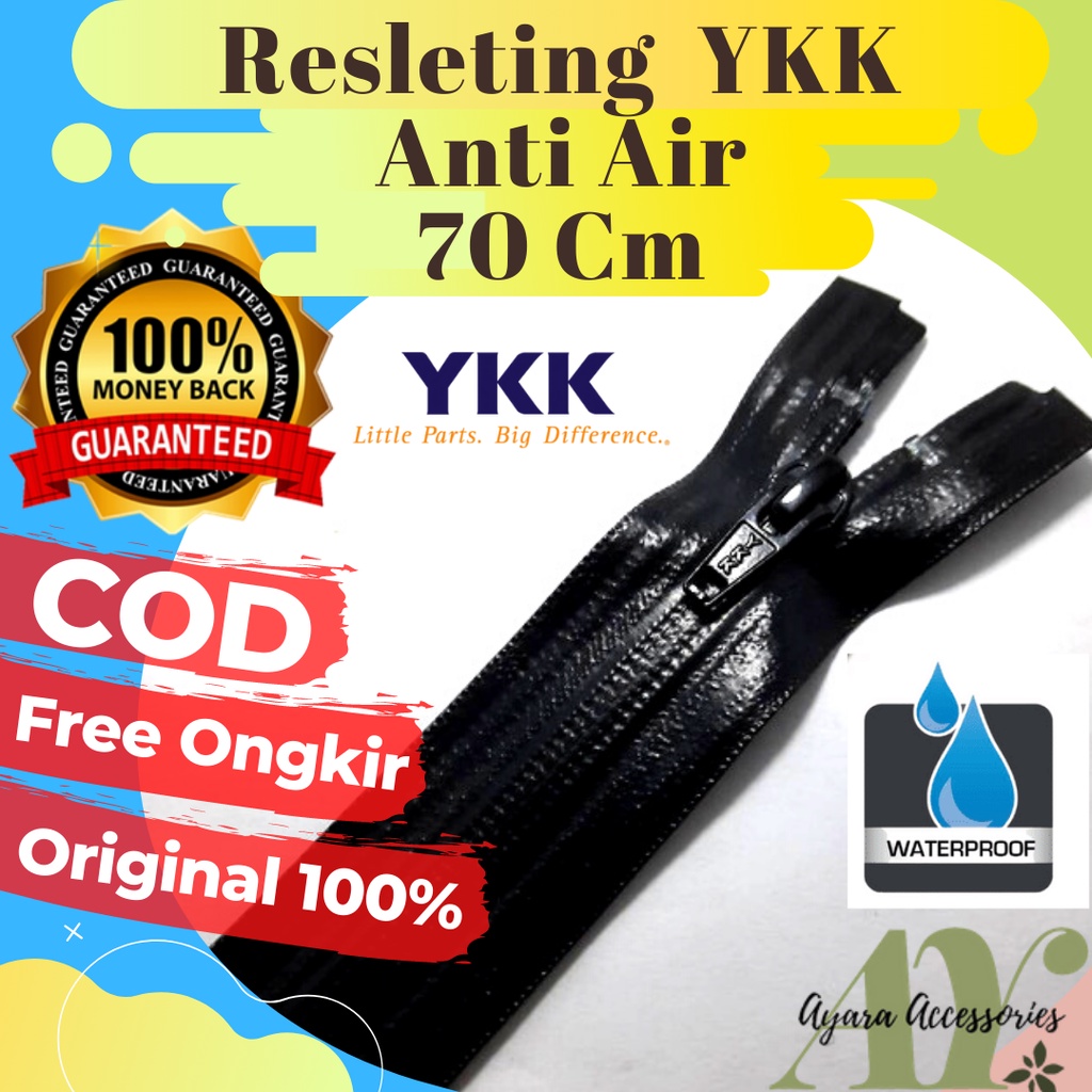 RESLETING SLETING YKK WATERPROOF ANTI AIR NO 5 70 CM