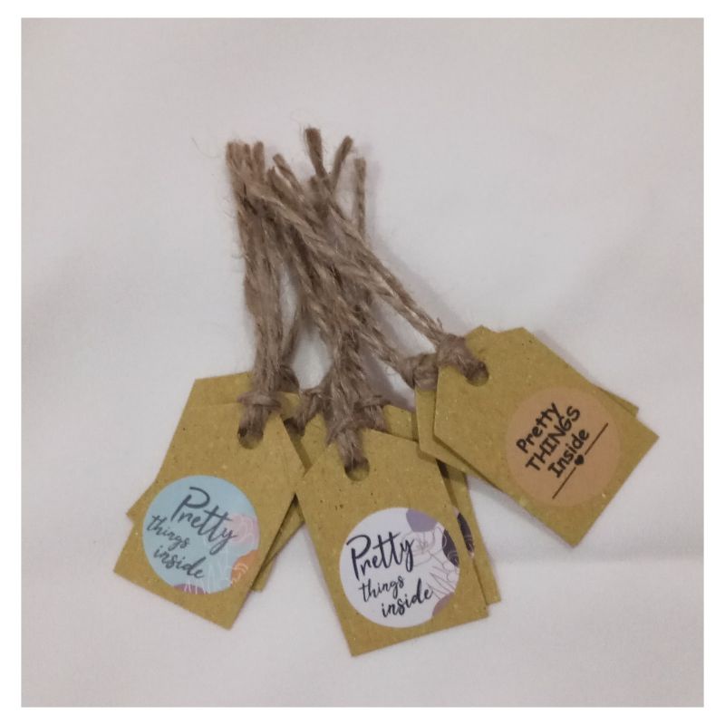 Hangtag "Pretty Things Inside" - Gantungan Souvenir / Hampers / Hadiah / Kado / Bouket Bunga