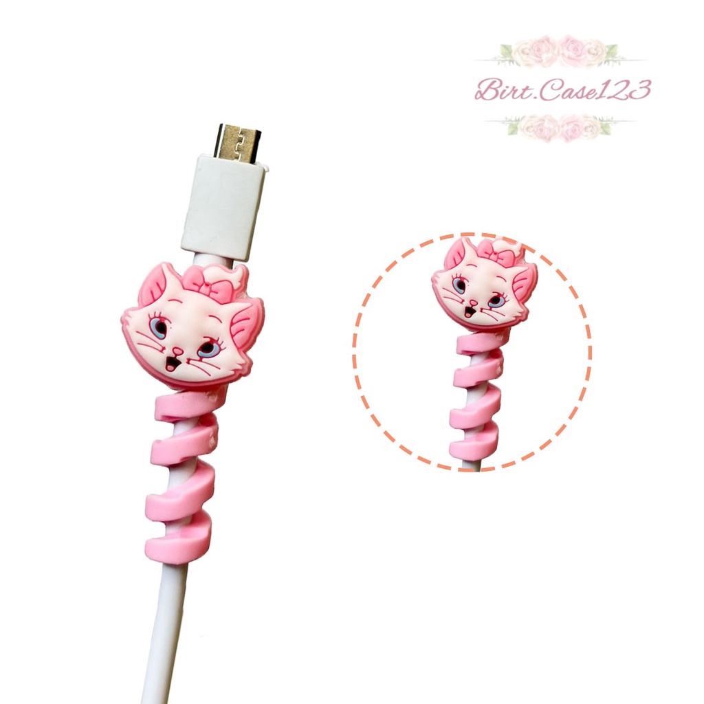 CABLE SAVER TWIST CABLE PROTECTOR SPIRAL PELINDUNG UJUNG KABEL KARAKTER ANDROID IPHONE BC6323