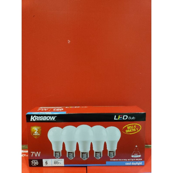 lampu led 7 watt krisbow set isi 5