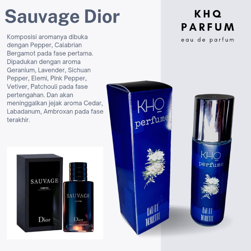 KHQ - Parfum Sauvage Dior / Perfume non alkohol / Minyak wangi tahan lama