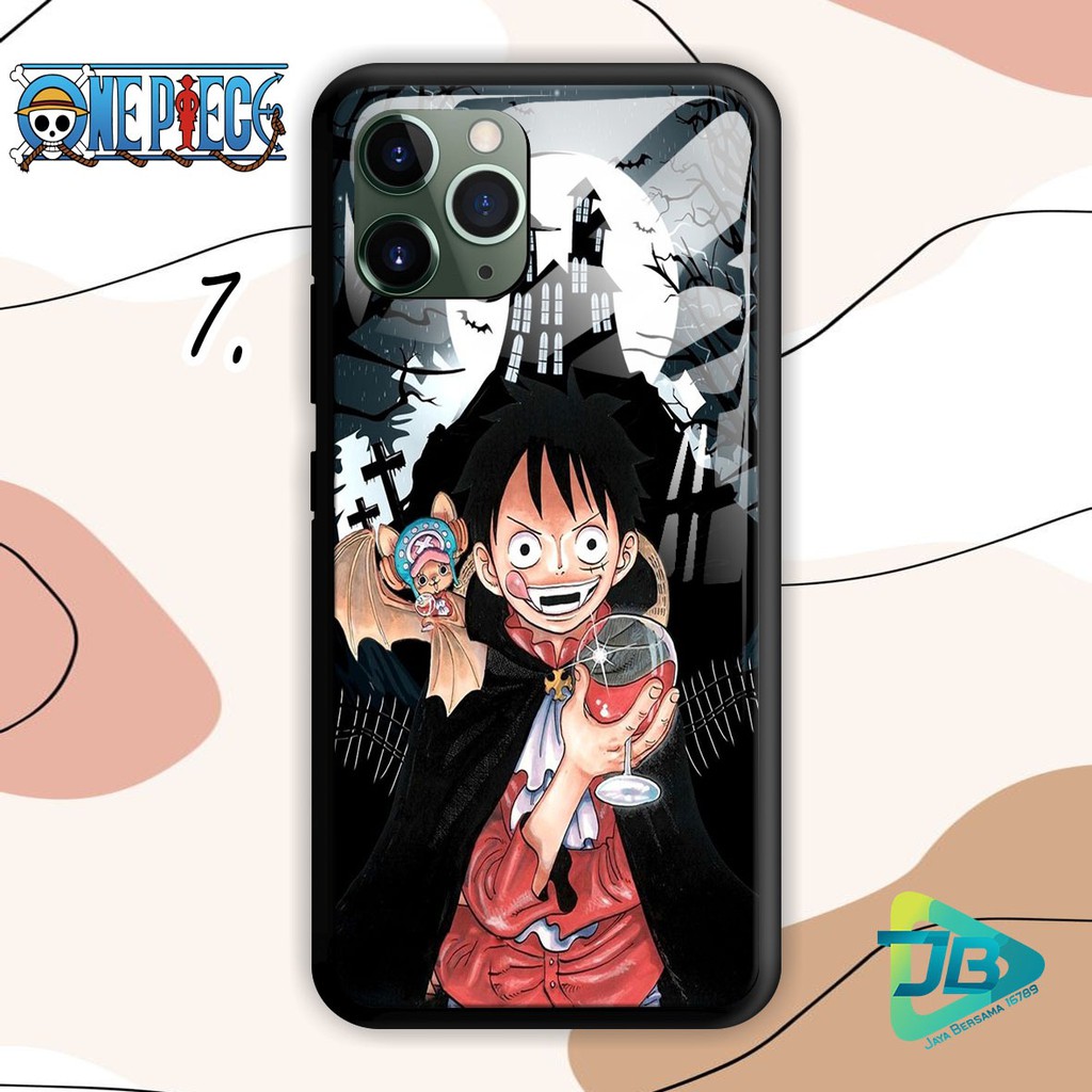 SOFTCASE BACK CASE GLASS KACA ONE PIECE IPHONE 5 6 6S 6+ 6S+ 7 7S 7+ 8 8+ X XS XR 11 12MINI JB3300