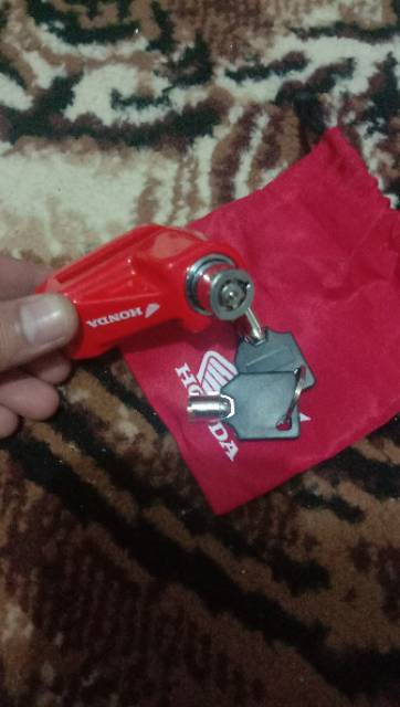 GEMBOK CAKRAM MOTOR / KUNCI GANDA ORIGINAL AHM  (DISLOCK)-2