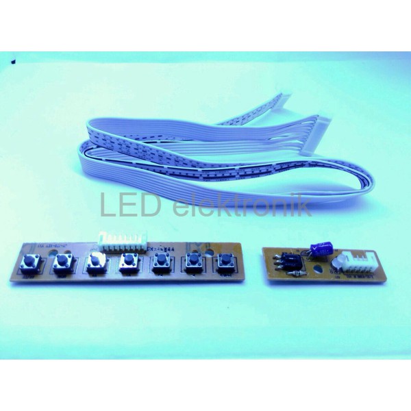Tombol menu 7 Key Sensor IR Kabel untuk LCD LED TV Universal Board
