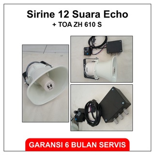 Sirine 12 suara ECHO Patwal plus TOA ZH610S Sirene Murah Polisi Patwal suara Gema 50 Watt Klakson TOA Ambulance Motor Mobil Whelen Landun suara Terbaik