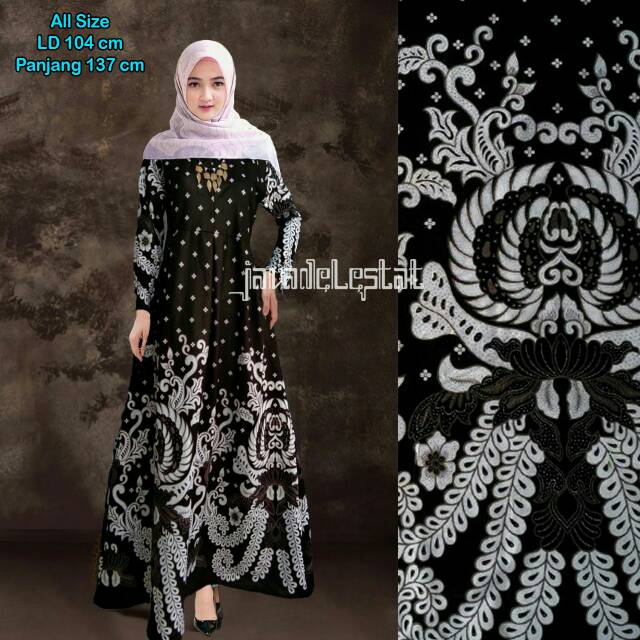 Dress Gamis Batik Mono Grita Elegant Batik Pekalongan Shopee Indonesia