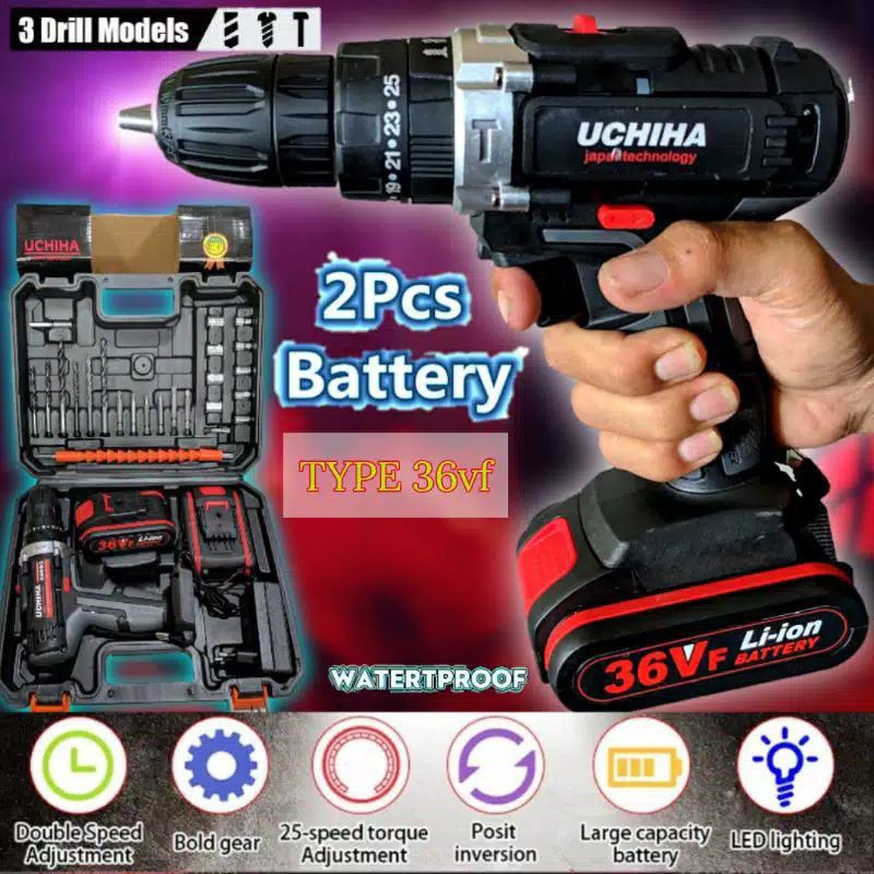 Mesin Bor Baterai Bor Batre Tanpa Kabel Cordless Drill 20 Volt Japan Quality