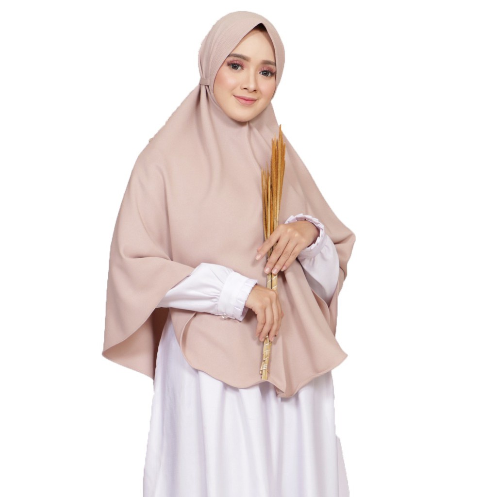 Bergo Maryam jumbo Ped Antem diamond | Khimar Jumbo Tali Ped diamond Premium