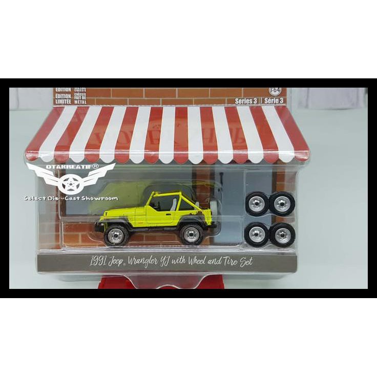 Greenlight 1991 Jeep Wrangler YJ with Wheel and Tire Set